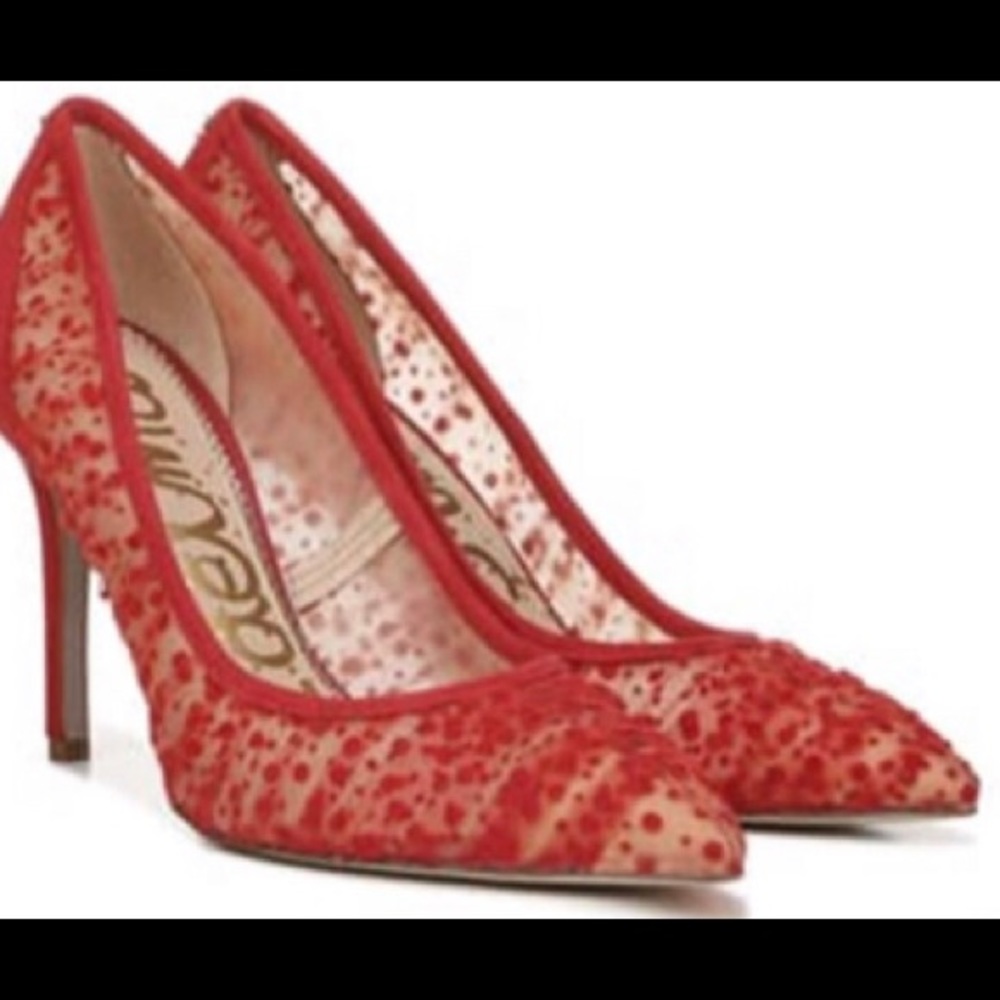 Sam Edelman Red 9.5 Hazel Pointed Toe Pumps